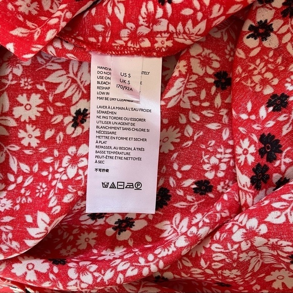 Free People Jumpsuit Cecilia Wide Leg Floral Tie Strap Bohemian Prairie Red S - Picture 12 of 15